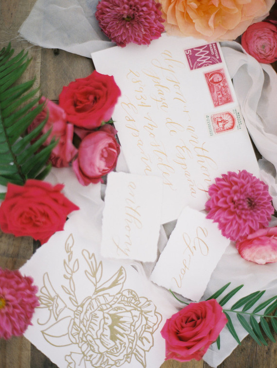 Spring wedding invitation suite