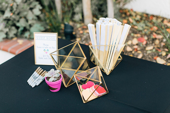Geometric wedding decor