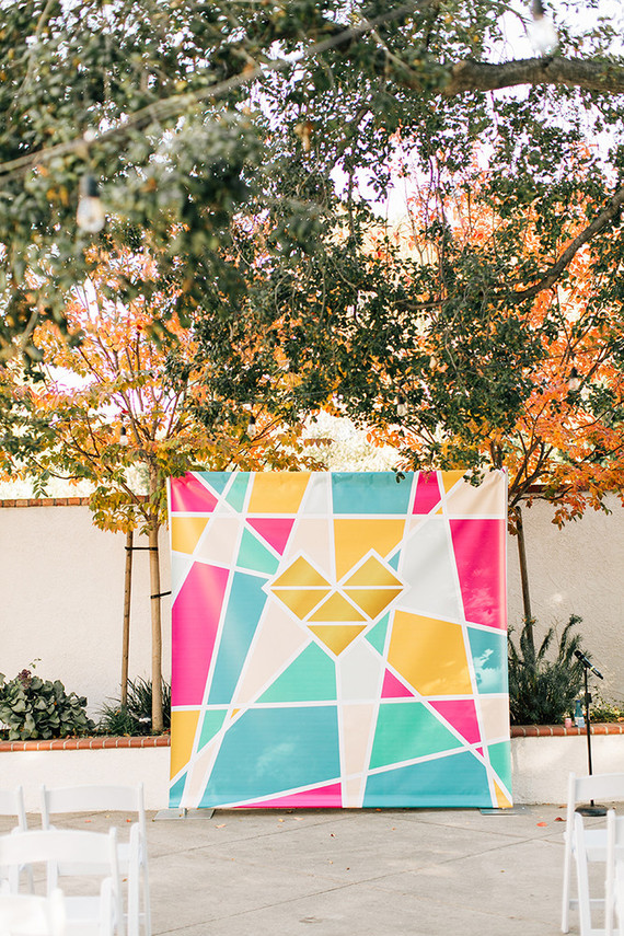 Colorful geometric backdrop