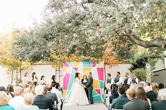Colorful wedding ceremony