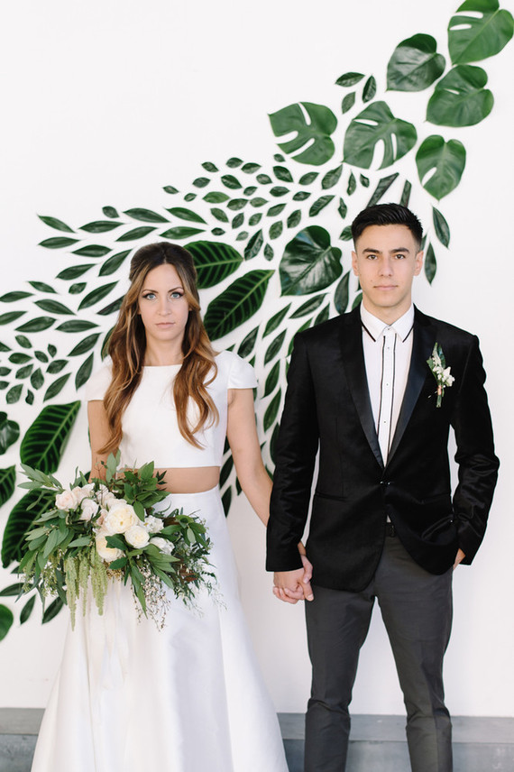 Modern wedding portrait