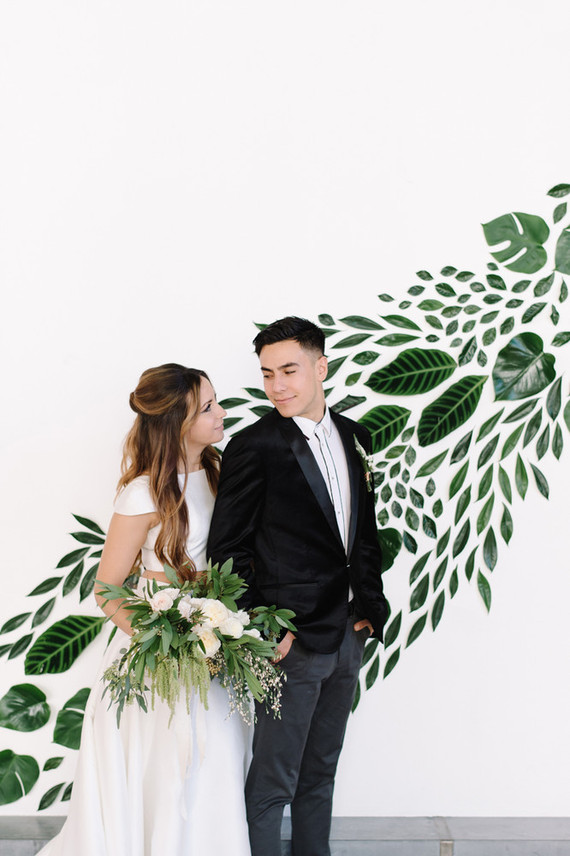 Modern wedding portrait