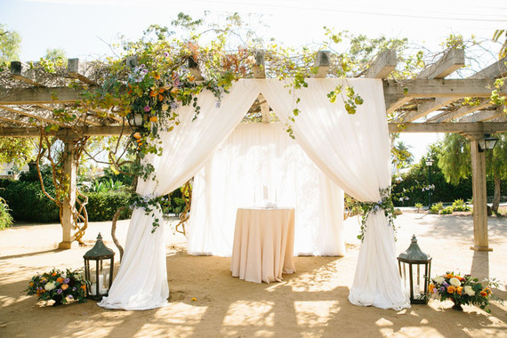 Spanish style wedding altar