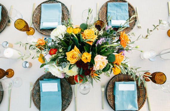 Spanish style wedding florals