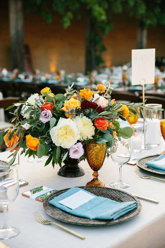 Spanish style wedding florals