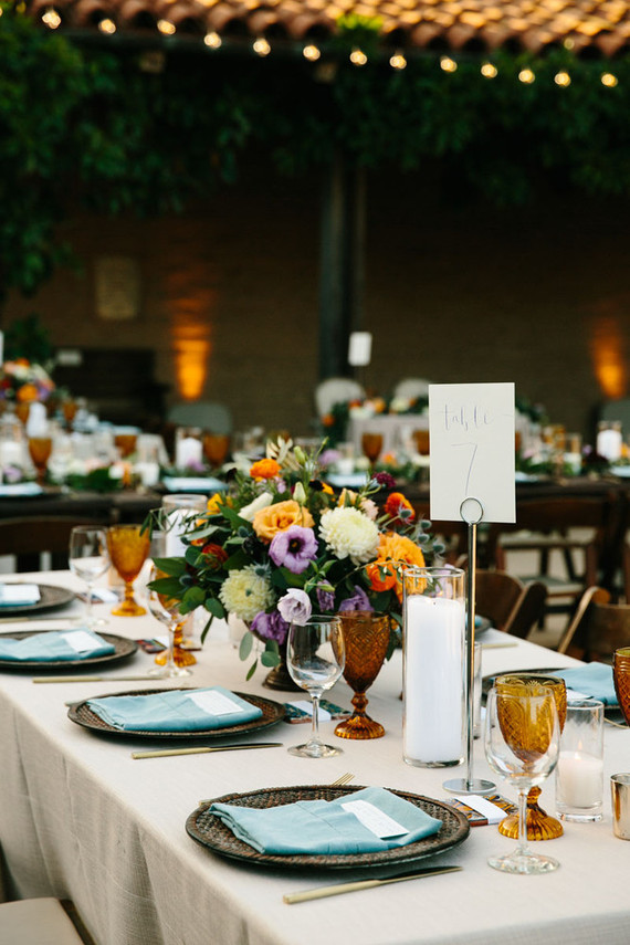 Spanish style wedding tablescape