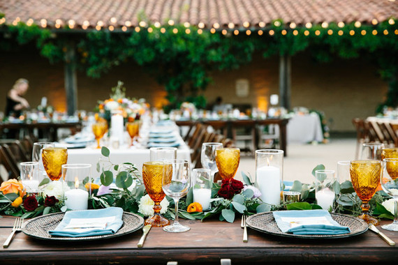Spanish style wedding tablescape