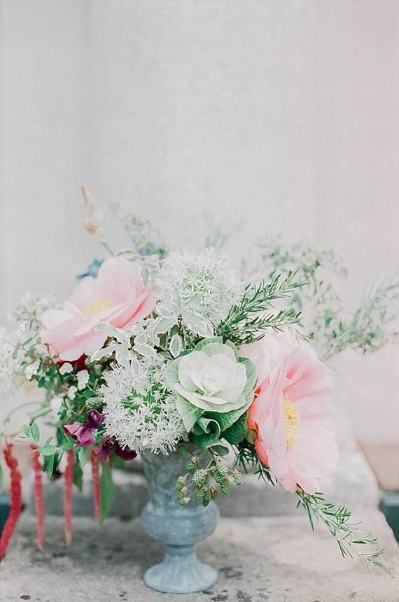 Spring peony floral arrangement