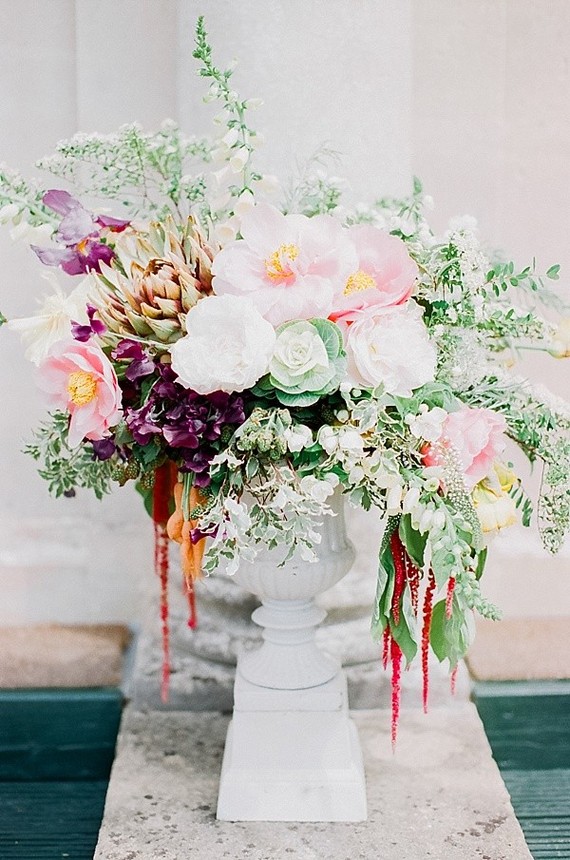 Spring peony floral arrangement