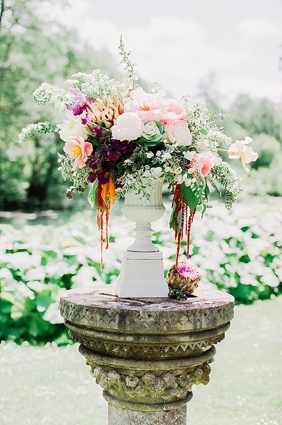 Spring peony floral arrangement
