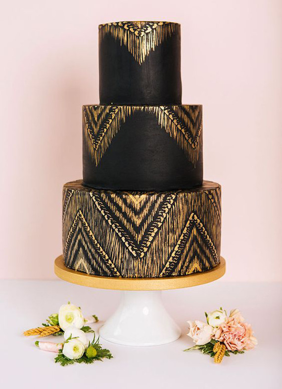 Black wedding cakes