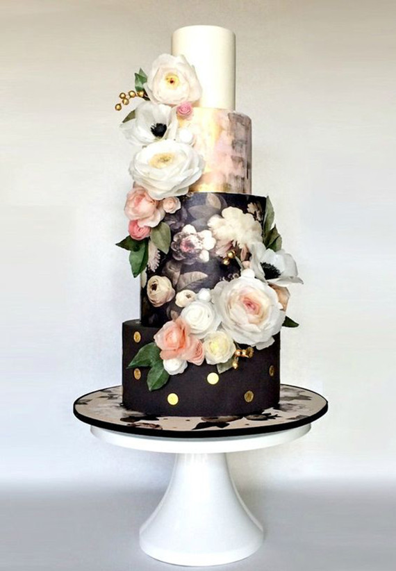 Black wedding cakes Inspiration