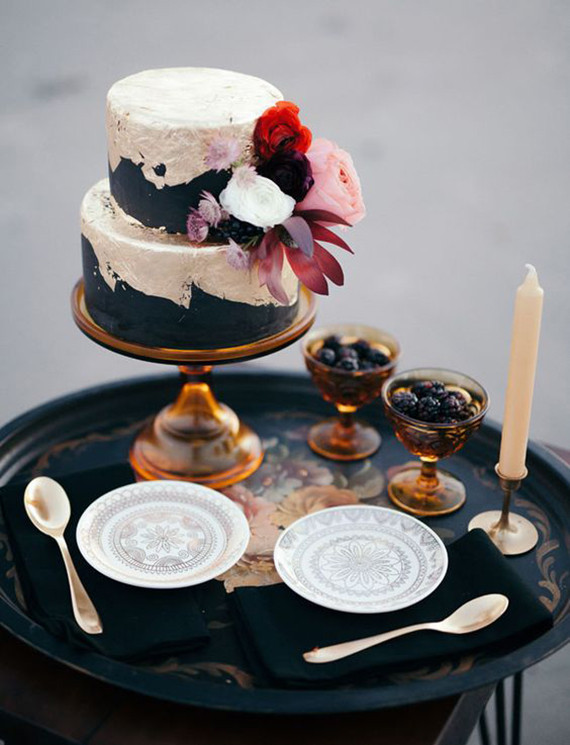 Black wedding cakes