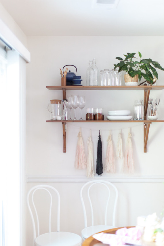 simple blush baby shower ideas