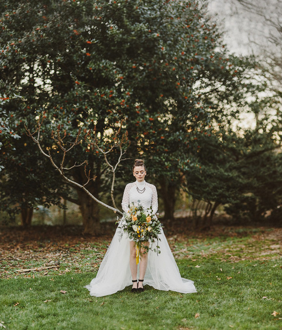 Edgy fall elopement inspiration