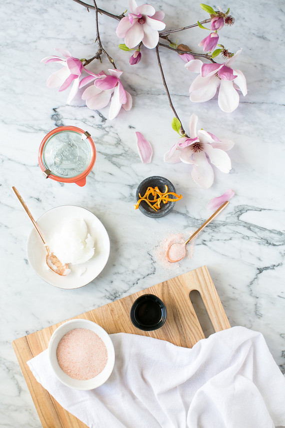 DIY coconut salt scrub recipe