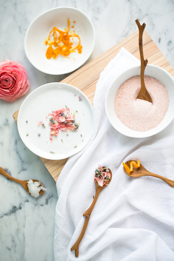 DIY coconut salt scrub recipe