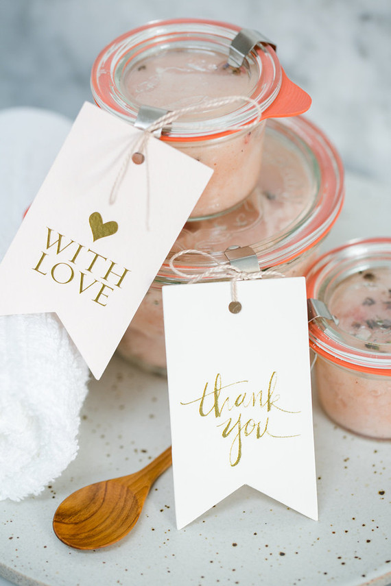 DIY coconut salt scrub favors