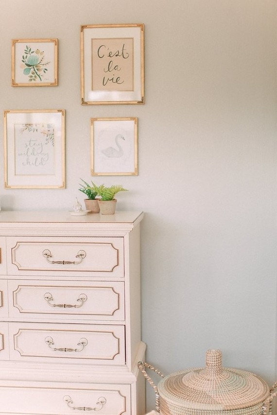 vintage french girls nursery
