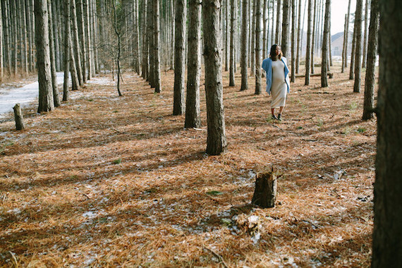 winter forest maternity photos Inspiration