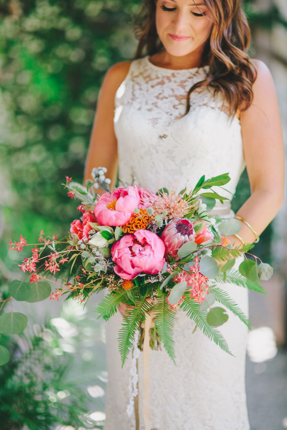 Pink peony bouquet