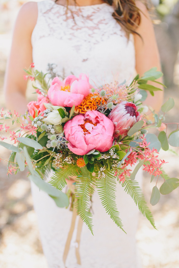 Pink peony bouquet
