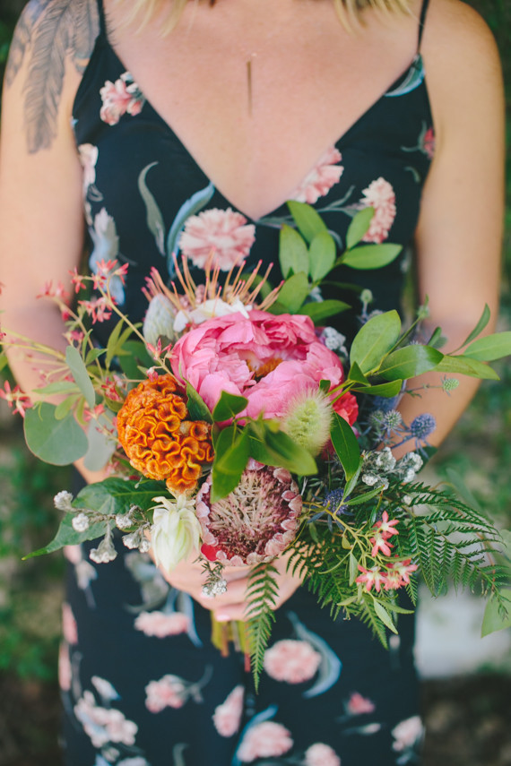 Floral bridesmaid dress