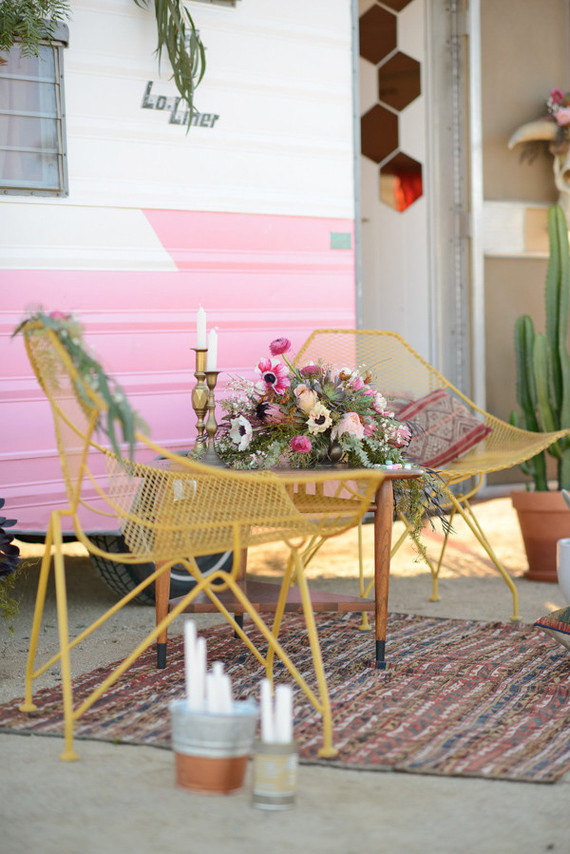 bohemian vintage camper party