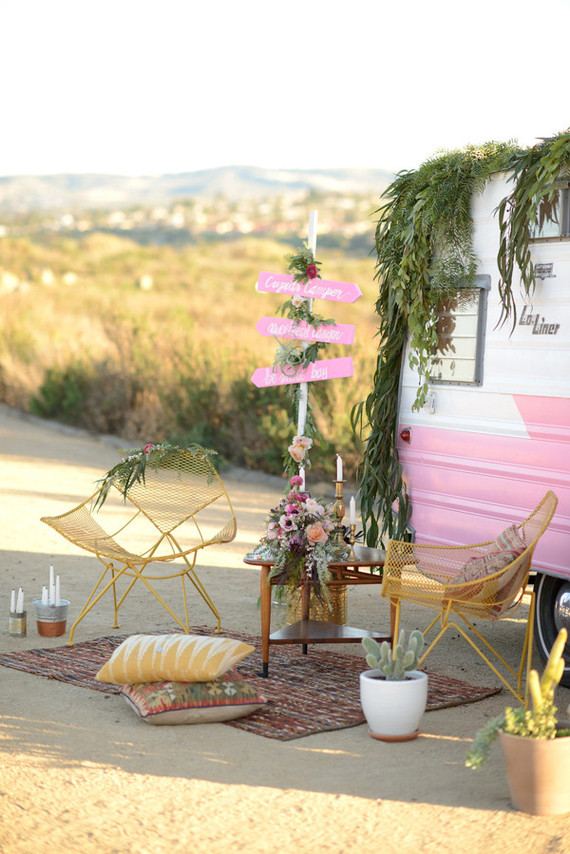bohemian vintage camper party