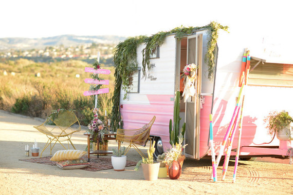 bohemian vintage camper party