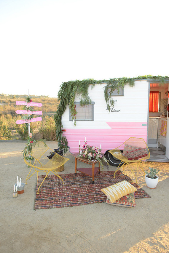 bohemian vintage camper party
