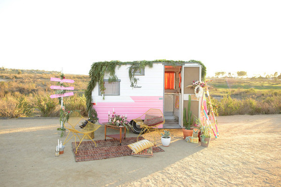 bohemian vintage camper party