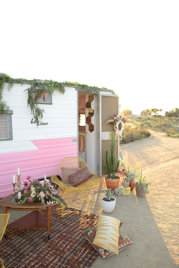 bohemian vintage camper party Inspiration