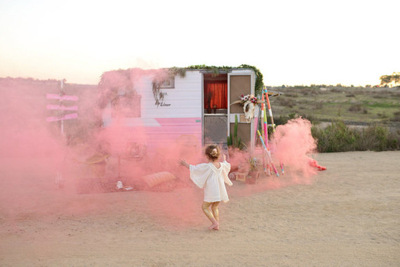 bohemian vintage camper party