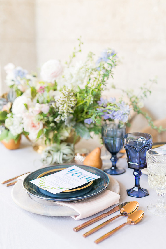 Spring wedding place setting