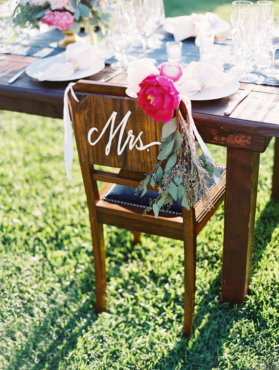 Rustic wedding signage