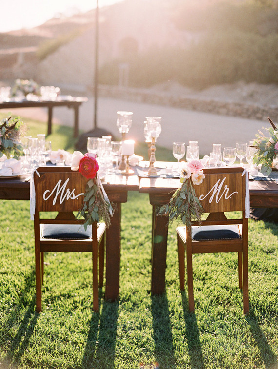 Rustic wedding signage