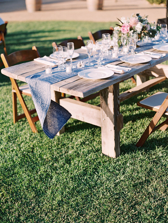 Rustic wedding tablescape
