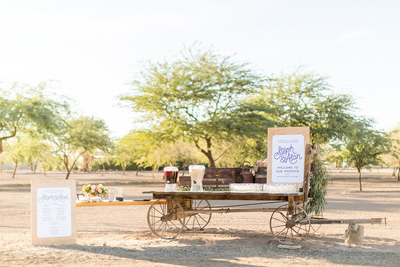 Wedding welcome table