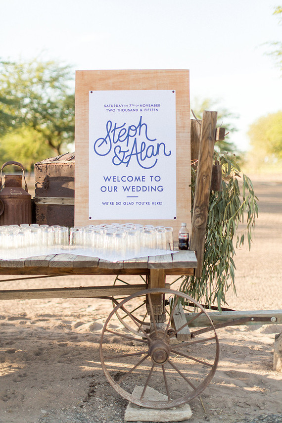 Wedding welcome table