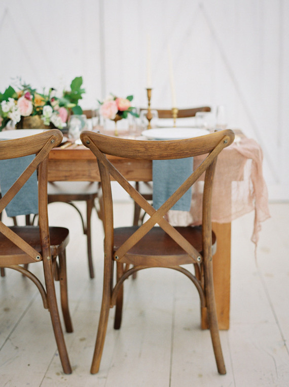 Rustic wedding tablescape