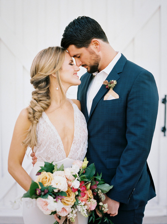 Romantic wedding portrait