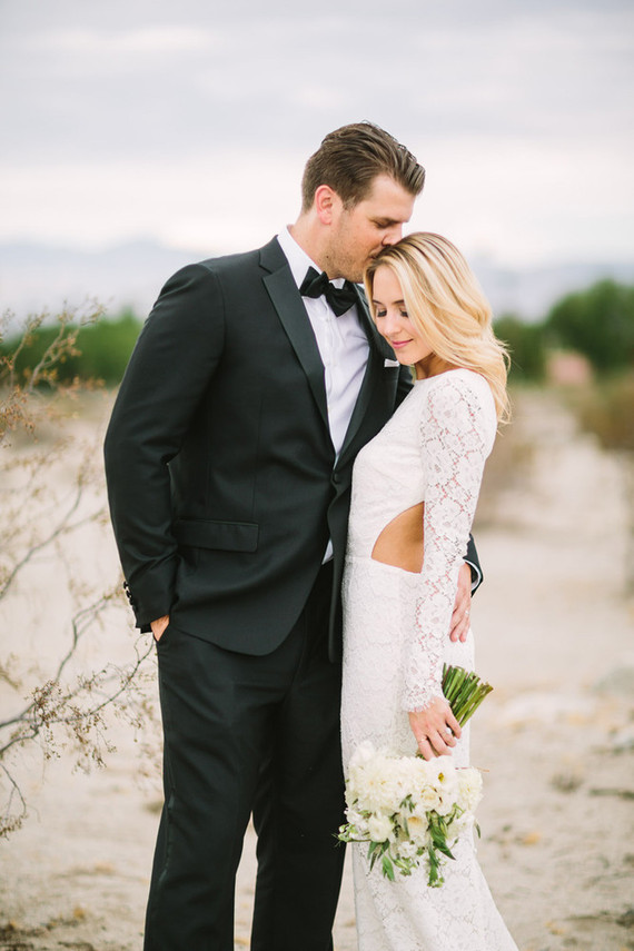 Desert wedding portrait