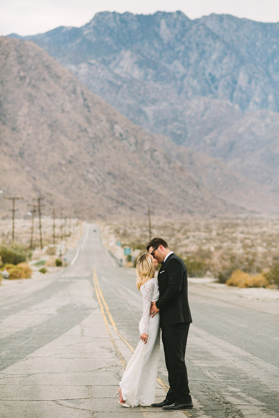 Desert wedding portrait