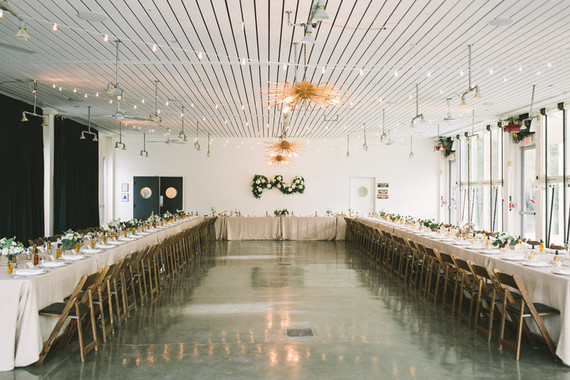 Modern wedding reception