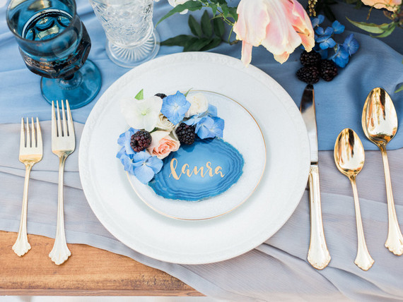 Agate place cards Inspiration