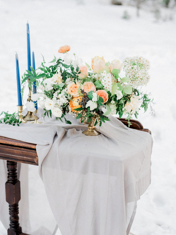 Wintery blues wedding inspiration