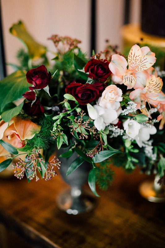 Winter wedding florals