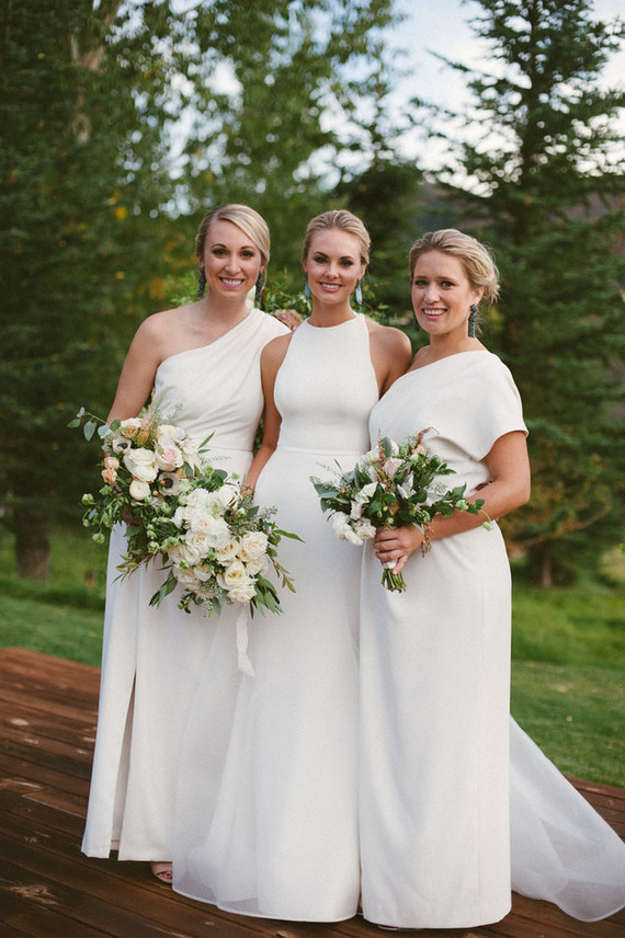 White bridesmaid dresses