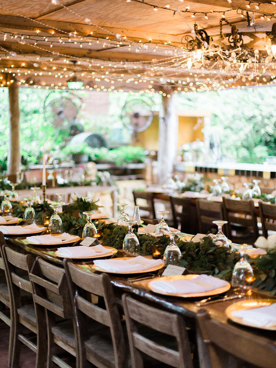 Rustic wedding tablescape